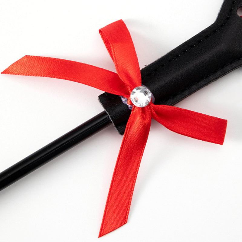 Heart Shape Spanking Crop – Red Ribbon BDSM Whip