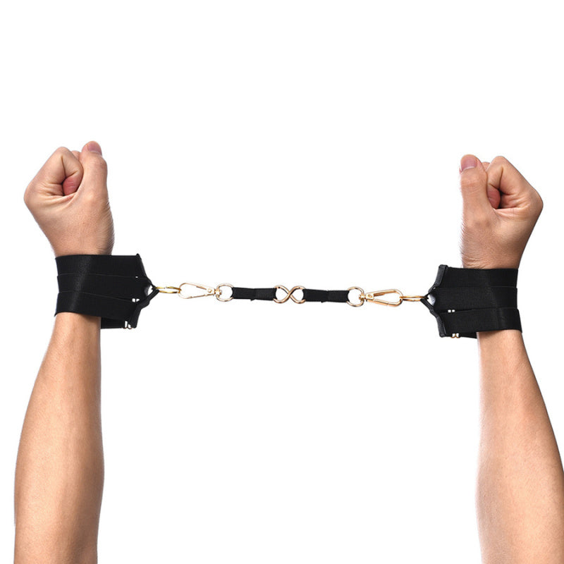 Adjustable BDSM Handcuffs – Black Bondage Restraints