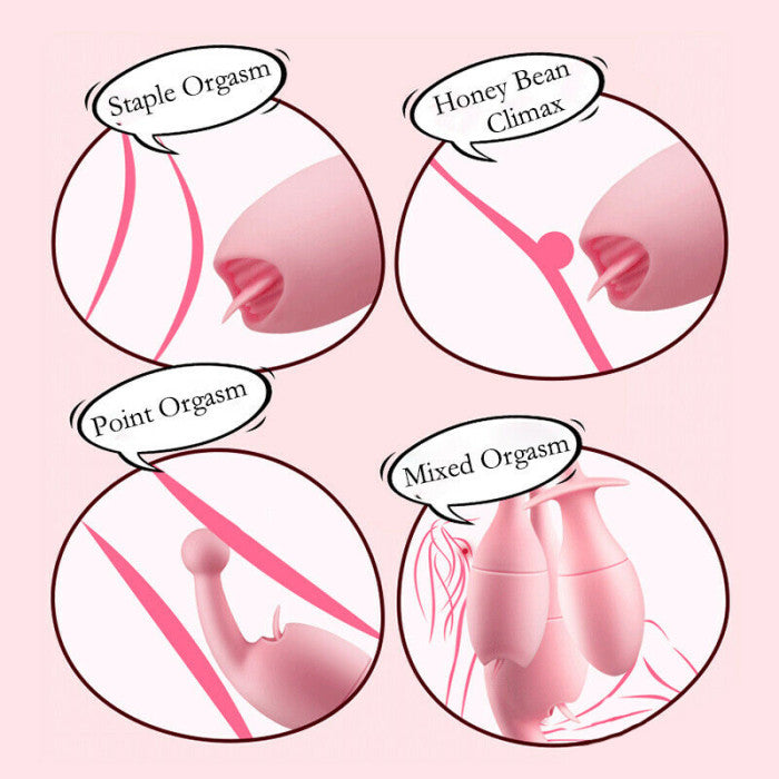10 Speed Vibrating Love Egg Tongue Vibrator Dildo Clitoral Stimulator Sex Toy