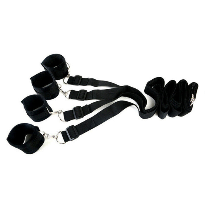Under Bed Restraint System – Adjustable Bondage Straps with Cuffs