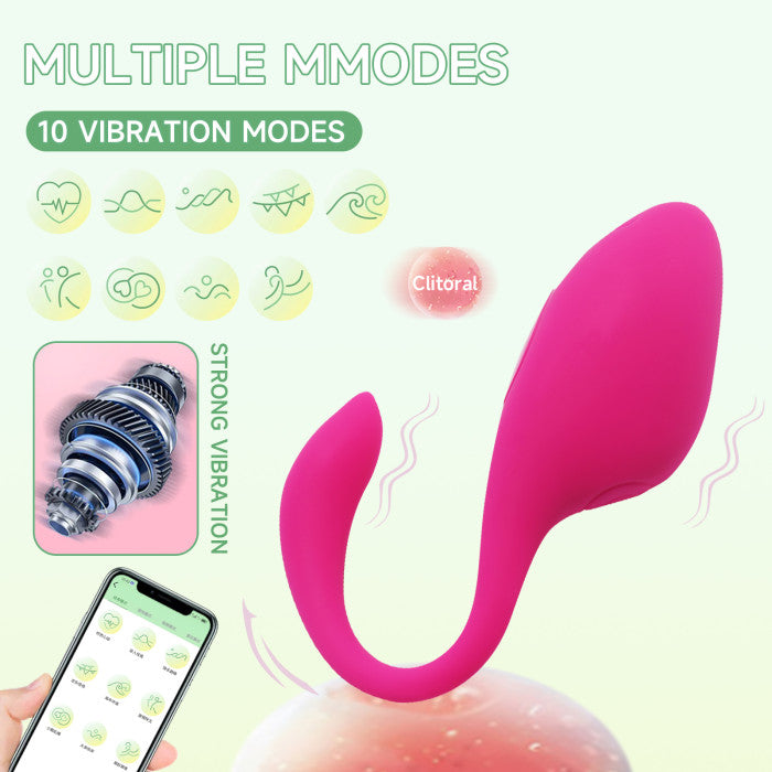 Wireless App Controlled Jumping Eggs ~ Smart App-Controlled Vibrating Egg – 10 Modes, USB Rechargeable