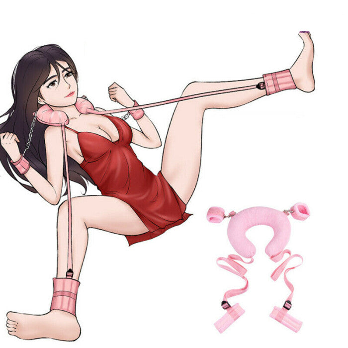 Cosplay Fetish Bed Restraint Bondage Ankle&Hand Cuffs