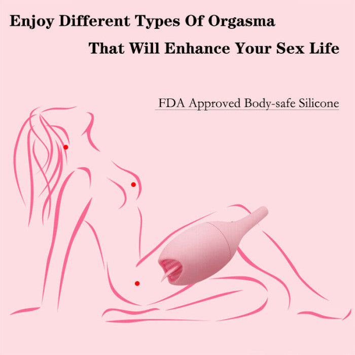 10 Speed Vibrating Love Egg Tongue Vibrator Dildo Clitoral Stimulator Sex Toy