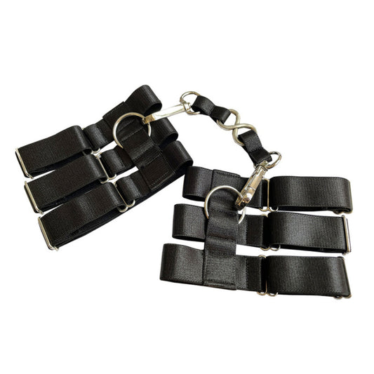 Adjustable BDSM Handcuffs – Black Bondage Restraints
